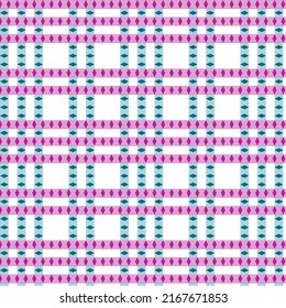 Vector de líneas simples: Líneas contrastantes en rosa y verde. Se utiliza para el diseño de utensilios de cocina, tejidos de moda o decoración de interiores.