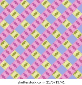 Simple lines vector  : Contrasting lines in pink and yellow . Used for kitchenware design, fashion fabrics or home interior decorations.on purple or violet background. 