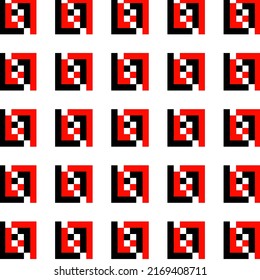 Simple lines vector : Contrasting lines in red and black. Used for kitchenware design, fashion fabrics or home interior decorations.