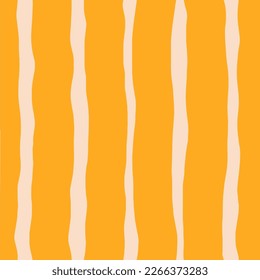 Simple lines vector pattern. Seamless hand drawn texture with thick and thin lines. Monochrome striped background