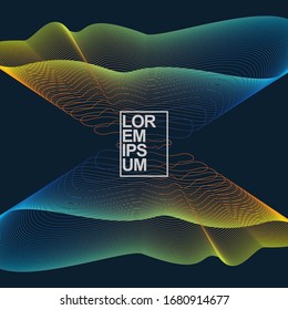Simple lines wave concept abstract background vector design
