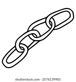 simple link chain hand drawn doodle outline icon