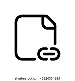 Icono de Archivo de enlace simple. El icono puede utilizarse para sitios web, plantillas de impresión, plantillas de presentación, ilustraciones, etc