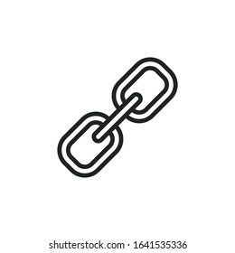 Simple link line icon. Stroke pictogram. Vector illustration isolated on a white background. Premium quality symbol. Vector sign for mobile app and web sites.