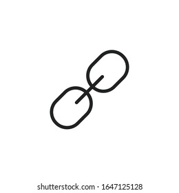 Simple link line icon. Stroke pictogram. Vector illustration isolated on a white background. Premium quality symbol. Vector sign for mobile app and web sites.