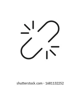 Simple link line icon. Stroke pictogram. Vector illustration isolated on a white background. Premium quality symbol. Vector sign for mobile app and web sites.