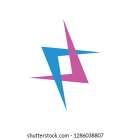 simple linked arrows colorful logo vector