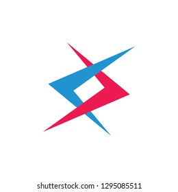 simple linked arrows colorful logo vector