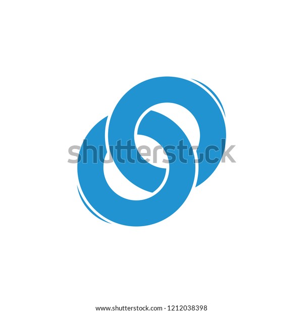 simple linked\
circle object motion design logo\
