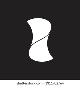 simple linked curves design logo vector