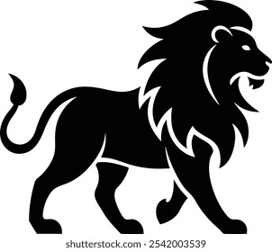 simple lion animal logo icon vector