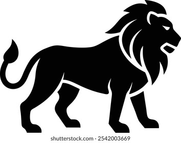 simple lion animal logo icon vector