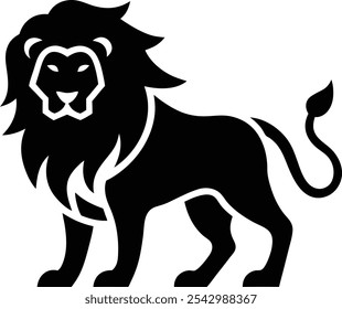 simple lion animal logo icon vector illustration 