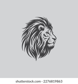 simple lion head logo design