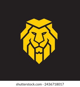 simple lion head logo design 
