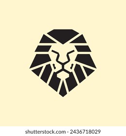 simple lion head logo design 