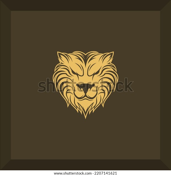 Simple Lion Head Logo Symbol Icon Stock Vector Royalty Free Shutterstock