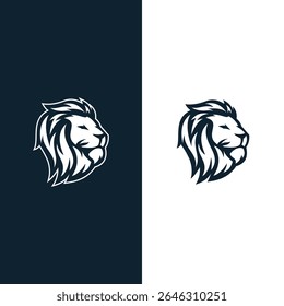 simple lion head logo template