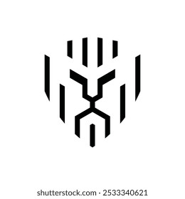 Simples Lion Head Shield Logo Design