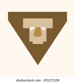simple lion logo. vector illustration