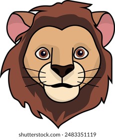 simple lion vector illustration graphic