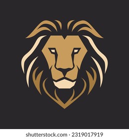 simple lion wild animal zoo app start up logo vector illustration template design