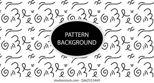 Simple lips, abstract waving pattern background