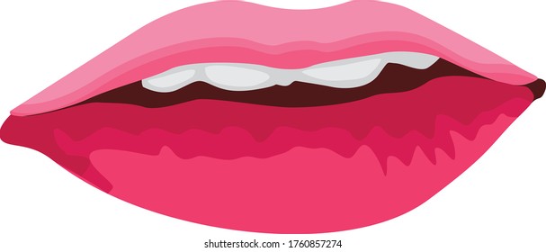 Einfache Lips-Vektordesign in Rot