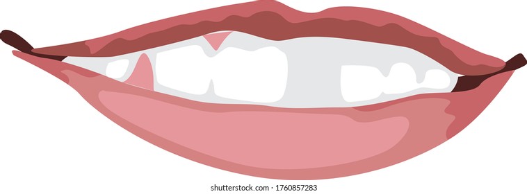 Diseño de vectores de labios simples en rojo