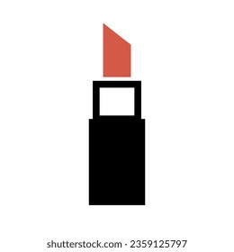 Simple lipstick icon. Cosmetics. Vector.