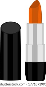 Simple Lipstick Vector Design in Orange