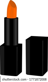 Einfaches Vectordesign für Lipstick in Orange