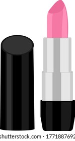 Simple Lipstick Vector Design in Pink