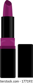 Diseño de vectores de lápiz labial simple en morado