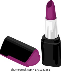 Diseño de vectores de lápiz labial simple en morado