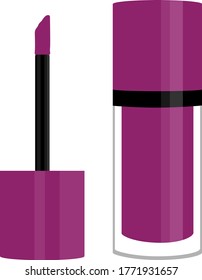 Diseño de vectores de lápiz labial simple en morado