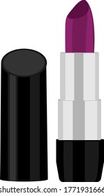 Simple Lipstick Vector Design in Purple