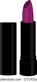 Simple Lipstick Vector Design in Purple