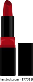 Simple Lipstick Vector Design in Red