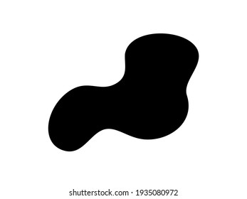 Simple liquid amorphous splodge vector isolated on white background