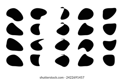 simple liquid shadows random doodle shapes, random shapes vector