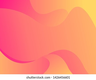 Simple liquid yellow and pink background