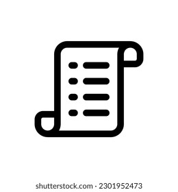 Icono Lista simple. El icono puede utilizarse para sitios web, plantillas de impresión, plantillas de presentación, ilustraciones, etc