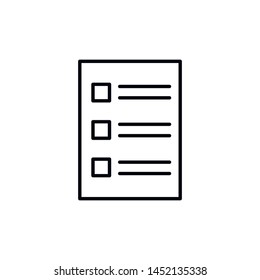 Simple list line icon. Stroke pictogram. Vector illustration isolated on a white background. Premium quality symbols. Vector sign for mobile app and web sites.