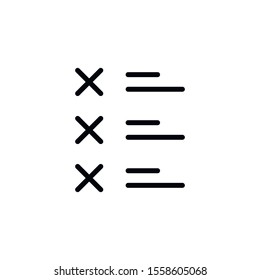 Simple list line icon. Stroke pictogram. Vector illustration isolated on a white background. Premium quality symbol. Vector sign for mobile app and web sites.