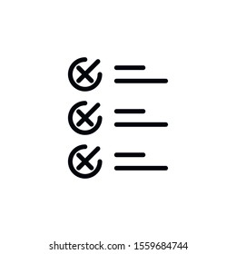 Simple list line icon. Stroke pictogram. Vector illustration isolated on a white background. Premium quality symbol. Vector sign for mobile app and web sites.