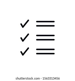 Simple list line icon. Stroke pictogram. Vector illustration isolated on a white background. Premium quality symbol. Vector sign for mobile app and web sites.