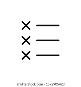 Simple list line icon. Stroke pictogram. Vector illustration isolated on a white background. Premium quality symbol. Vector sign for mobile app and web sites.