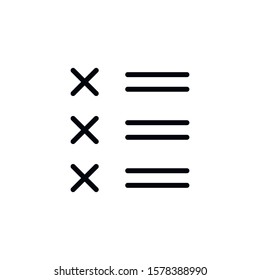 Simple list line icon. Stroke pictogram. Vector illustration isolated on a white background. Premium quality symbol. Vector sign for mobile app and web sites.