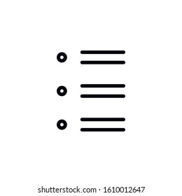 Simple list line icon. Stroke pictogram. Vector illustration isolated on a white background. Premium quality symbol. Vector sign for mobile app and web sites.